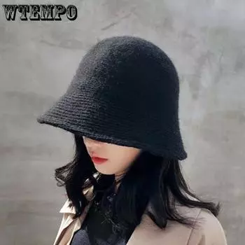 WTEMPO весна-осень-зима вязаные панамы женские однотонные повседневные шерстяные шапки универсальные шапки для покупок и путешествий One Size хаки