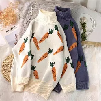 WTEMPO Women s High Neck Long Sleeve Fashion Sweater Warm Knitwear Pullover Knitted Coat Jumper Solid Color Sweater S