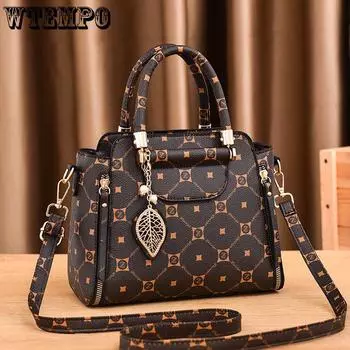 WTEMPO Women s Retro Solid Color Large Capacity Zipper PU Singer Shoulder Bags Casual Soft Messenger Bags Handbags 1pc