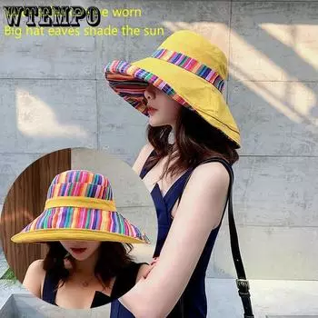 WTEMPO женские двусторонние рыбацкие шляпы, летняя солнцезащитная кепка, модная однотонная складная солнцезащитная кепка 55-59cm розовый