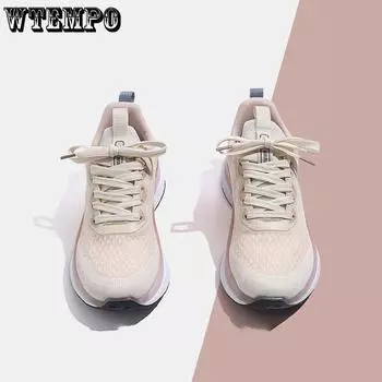 WTEMPO женские летние кроссовки нескользящие дышащие кроссовки повседневная обувь с полой сеткой уличная спортивная обувь