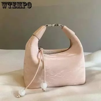 WTEMPO Женские розово-бежевые элегантные сумки с ручками сверху, повседневные шикарные сумки-тоут на молнии со съемным плечевым ремнем для офисных женщин One Size бежевый