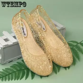 WTEMPO женские весенне-летние туфли большого размера с ажурными вставками, дышащие, однотонные, на плоской подошве, с толстым каблуком, нескользящие, повседневные туфли 36 белый