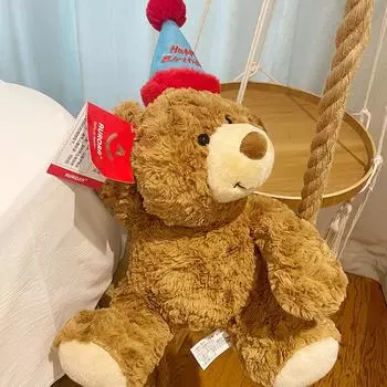 Wu Lula Rose Doll Valentine S Day Gift Bear Plush Toy Doll Wedding small total length 28cm