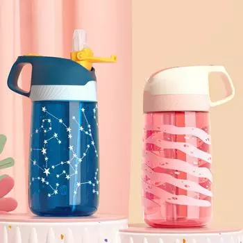 Wu Tong Summer Night Пластиковый ремень соломенный для мужчин и женщин Дети Только для учеников Пластиковая чашка для воды 401-500ml