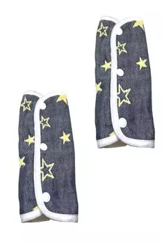 wumio Baby Carrier Drool Cover Set of 2 Star Gauze Reversible Soft Stroller Baby Carrier Drool Cover Child Seat Cotton Moisture Absorbent Quick Drying