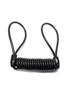 wumio Coil Wire 1m Length Black Wire Cable Saddle Wire Bicycle Leash Cable Snowboard Ski Helmet Compact Disc Lock Anti-Theft