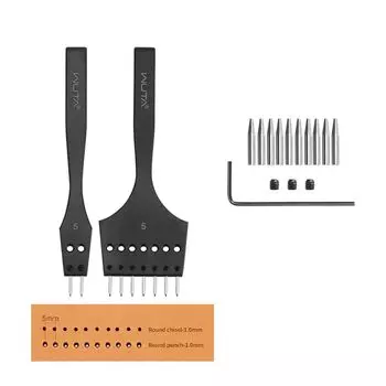 WUTA 3-го поколения алмазный перфорированный кожаный инструмент круглый перфорированный кожаный инструмент для кожаных изделий своими руками кожаный набор ручка противоскользящая