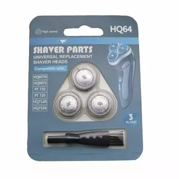 WuYan 3pcs Replacement Shaver Head Compatible for Hq64 Hq54 Hq6070 Hq6073 7310Xl Pt710 Hq7325 Hq7340 Pt715 Pt725 Pt720