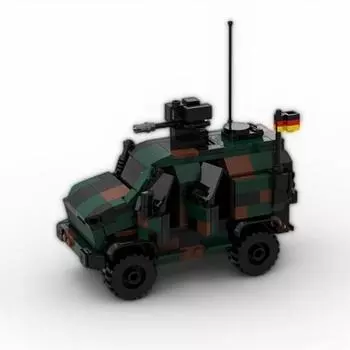 WW2 High-Tech Armored ATF Dingo Tank Military Series German Army Armored Vehicle Building Blocks Assembling Toys Kids Gifts