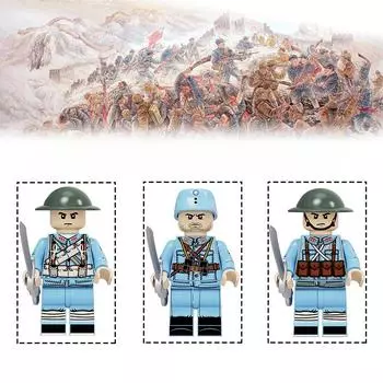 Ww2 JC005 Строительные блоки Военные фигурки Пистолет Оружие Аксессуары Moc Bricks Doll Собранные детские игрушки