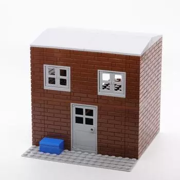 WW2 Руины войны Солдаты Армейские строительные блоки Пересечение дома Streethouse Сборка Кирпичи Модельные строительные наборы Детские развивающие игрушки коричневый