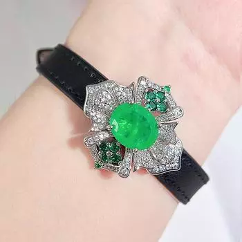 WWJ 2 способа носить ожерелье браслет современный стиль изумрудный цвет циркон искусственный пояс ювелирные изделия женские ювелирные аксессуары изумрудный