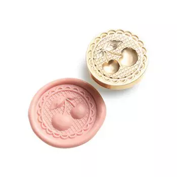 WXVOVXW Головка для печати восковая печать штамп замена латунной головки (Вишни в джингеме)