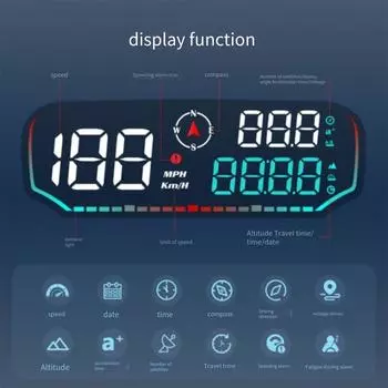 WYING M3 Auto OBD2 GPS Head-Up Display Автоэлектроника HUD Проекционный дисплей Цифровой автомобильный спидометр Аксессуары для всех автомобилей чёрный