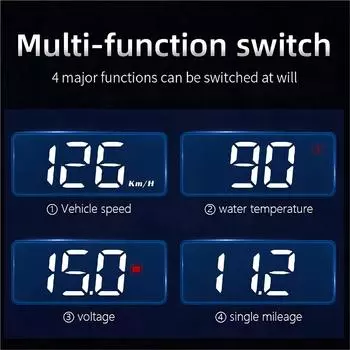 WYING M3 Auto OBD2 GPS Head-Up Display Автоэлектроника HUD Проекционный дисплей Цифровой автомобильный спидометр Аксессуары для всех автомобилей чёрный