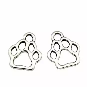 WYISYWG 30 штук подвески металлические подвески лапы античный серебряного