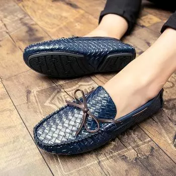 высококачественные мужские туфли с тиснением под камень. Удобная повседневная обувь для деловых мужчин. мужские балетки 786 38 синий