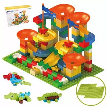 WYSWYG Pitagora Switch Ball Coaster Rolling Coaster Ball Rolling Block 3D Puzzle Обучающая игрушка Совместимость с Lego Образовательный рельсовый блок Концентрация