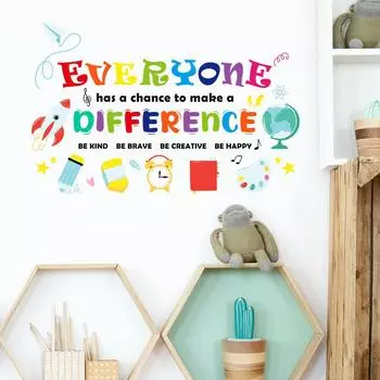 WZ9004 Нарисованный вдохновляющий английский слоган для спальни, гостиной, кабинета, украшения стены, наклейка на стену 30*59cm/WZ9004