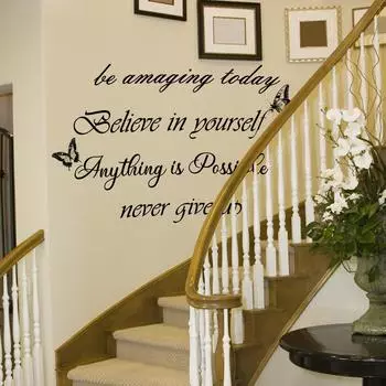 WZ9033 Вдохновляющий английский слоган Коммерческое место Украшение дома Наклейка на стену 40*59cm/WZ9033