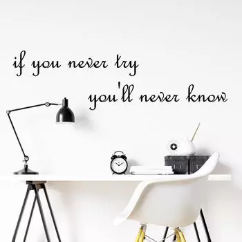 WZ9035 Английский Слоган Спальня Гостиная Кабинет Домашнее Благоустройство Украшения Наклейка На Стену 30*59cm/WZ9035