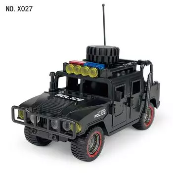 X027 Черный SWAT Hummer Building Block Автомобиль Детская игрушка-строительный блок