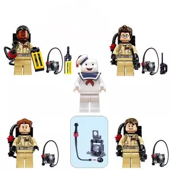 X108-111 Ghostbusters Devil Busters Marshmallow Ghost Quality Building Block Minifigures Toy