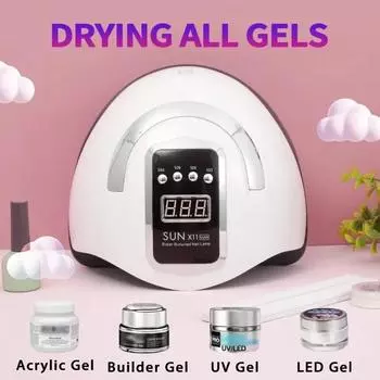 X11 MAX Nail Drying Lamp for Manicure Professional with Auto Sensor UV LED280W Nails Gel Polish Nail Phototherapy Lamp UL