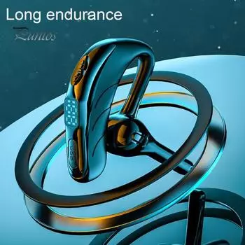 X13 Bluetooth-совместимые наушники 5.0 Handsfree со светодиодным цифровым дисплеем, беспроводная гарнитура с одним ухом и микрофоном для фитнеса жёлтый