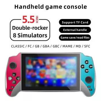 X13 Ретро игровая консоль для двух игроков, портативная игровая консоль для детского подарка, геймпад 5,5 дюймов с проводными наушниками X13