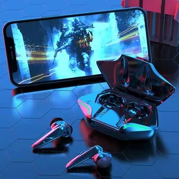 X15 TWS Gaming Wireless Buletooth 5.1 Наушники IPX7 9D Стерео шумоподавление Музыкальные гарнитуры с низкой задержкой для всех смартфонов чёрный