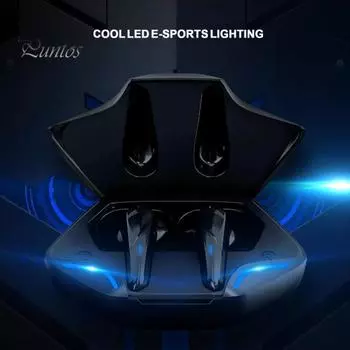 X15Pro Bluetooth-совместимые наушники-вкладыши с шумоподавлением Цветной дыхательный свет Беспроводная гарнитура Наушники для киберспорта для бега чёрный