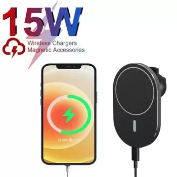 X16 Автомобильная магнитная беспроводная зарядная стойка Magsafe для iPhone 12 13, специальное крепление для навигации 15 Вт, аксессуары для мотоциклетного оборудования чёрный