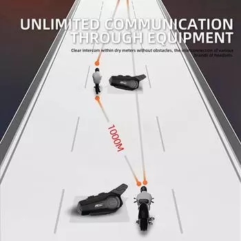 X1 Plus Bluetooth мотоциклетный интерком шлем гарнитура 2 гонщика 1000м коммуникатор интерфон водонепроницаемые наушники