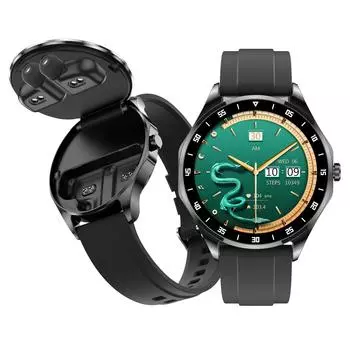 X20 Smartwatches Smart Bluetooth Music Call Bracelet 2-в-1 TWS Наушники Heart Rate Music Sports Watch чёрный