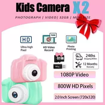 X2 Children s Mini Digital Camera Camera Can Take Pictures Small SLR Toys Mini 1080P HD Camera Camcorder Children s Camera Gift
