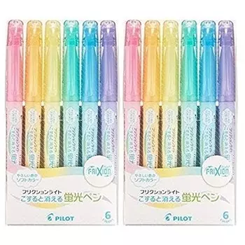 x2 Пилотный хайлайтер Frixion Light Soft Color, набор из 6 шт. (СФЛ-60SL-6CS)