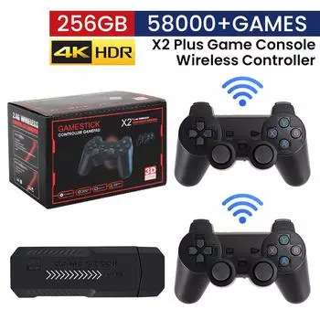 X2 Plus 256G 50000 Game GD10 Pro 4K игровой проигрыватель 3D HD ретро видео игровая консоль беспроводной контроллер TV 50 эмулятор для детей подарки