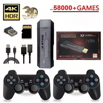 X2 Plus 256G 50000 Game GD10 Pro 4K игровой плеер 3D HD ретро видео игровая консоль беспроводной контроллер TV 50 эмулятор для детей подарки 64G