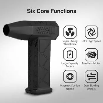 X3 Violent Blower 130,000 RPM Mini Turbo Jet Fan Handheld Brushless Motor Wind Speed industrial Duct Fan серый