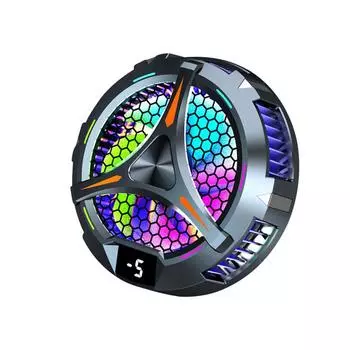 X42 Универсальный охладитель для мобильного телефона, индивидуальное RGB-освещение, полупроводниковый радиатор, охлаждающий вентилятор для смартфонов, планшетов чёрный