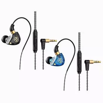 X6 Wired Deep Bass Dynamic In-Ear Earphones With Mic HiFi Stereo Earphones 3.5mm синий