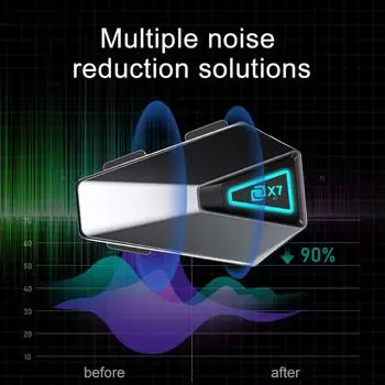 X7 Мотоциклетный шлем Гарнитура Стерео Голосовое Управление Bluetooth Hands Free Звонок IPX7 Водонепроницаемый С Окружающей Свечением