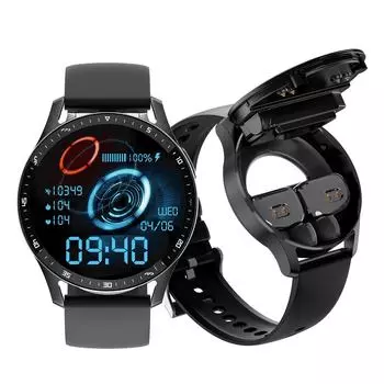 X7 Smartwatch и Bluetooth-гарнитура 2-в-1: Беспроводные наушники TWS, звонки на два наушника, прослушивание музыки, спорт. X10 чёрный