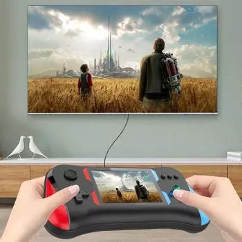 X7M Ретро игровая консоль со встроенными 500 играми Портативная игровая консоль с выходом HD/AV Мини игровая консоль в подарок для мальчиков и девочек чёрный