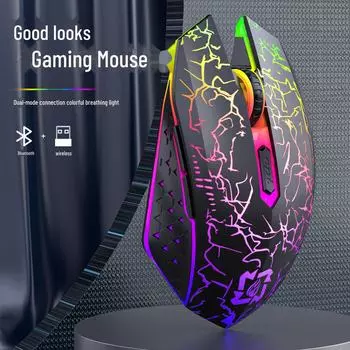 X85 Двухрежимная бесшумная игровая мышь с RGB-подсветкой (Беспроводная связь/Bluetooth) 2.4G single mode чёрный
