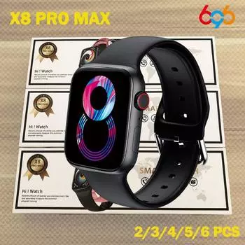 X8 Pro Max Большие умные часы с напоминанием о сообщениях Умные часы 1,92 дюйма Циферблат Спорт Сон Мониторинг сердечного ритма Pk X9 I7 Pro Dt8 Iw8 2 PCS
