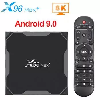 X96 MAX Plus Smart TV Box Android 9.0 Amlogic S905X3 Quad Core Dual Wifi BT H.265 8K 24fps Set top box 2G16G чёрный