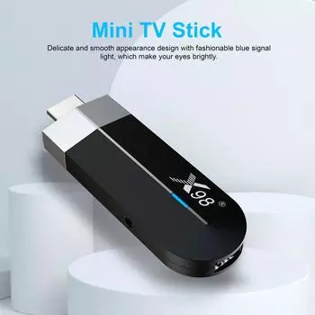X98 S500 Android 11.0 Smart TV Stick UHD 4K медиаплеер Amlogic S905Y4 TV Dongle 4 ГБ+32 ГБ 2.4G/5G US 32G чёрный